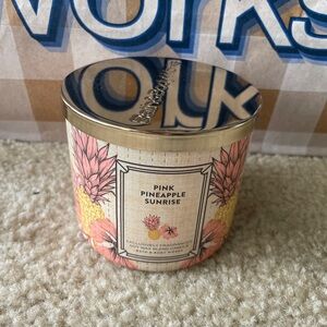 Bath & Body Works Pink Pineapple Sunrise 3 wick Candle